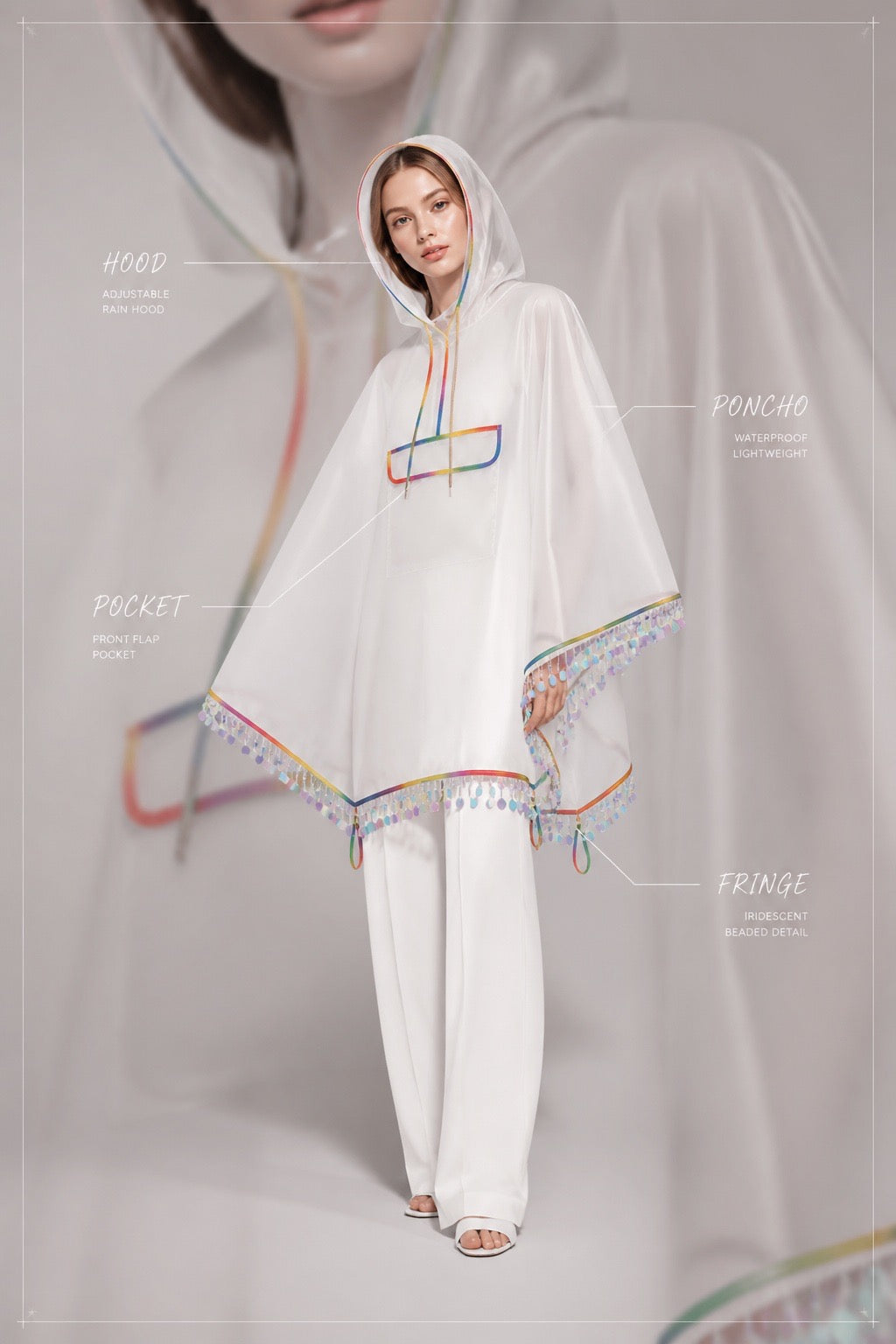 EVA Women's Rain Cape Raincoat
